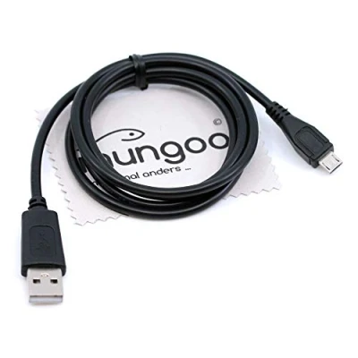 Abbildung von USB Ladekabel passend für Dexcom G6 mit mungoo Displayputztuch