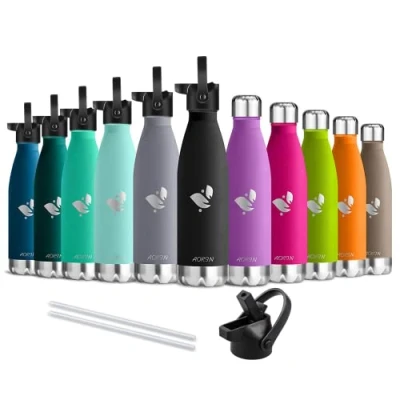 Abbildung von AORIN Vakuum Isolierte Trinkflasche 750ml Wasserflasche BPA Frei,24 H Kühlen &amp; 12 Warmhalten, Ideale Thermosflasche für Kinder, Schule, Sport, Outdoor, Fahrrad, Fitness