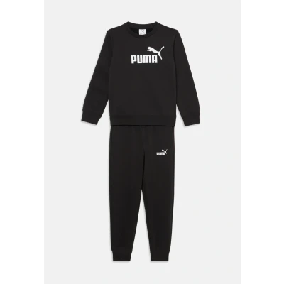 Abbildung von Puma LOGO CREW SUIT Unisex Trainingsanzug für Kinder, Größe: 140, Black