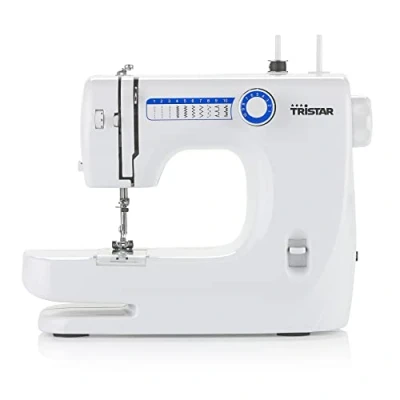 Abbildung von Tristar Nähmaschine freiarm Maschine mit 10 voreingestellten Programme, Geschwindigkeitsregler, vor und rückwärtsnäh Funktion, SM 6000