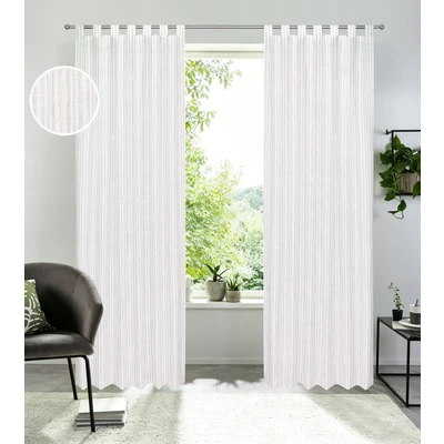 Abbildung von OTTO home Gardine "Marric" Schlaufen 1 Stk. tlg. halbtransparent, Leinenoptik mit Streifen, Schlaufenaufhängung
