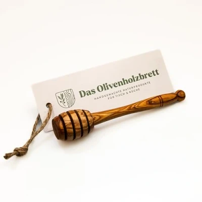 Abbildung von das Olivenholzbrett® Honiglöffel aus Olivenholz, Honigheber Honigspirale Dosierer von Honig &amp; Sirup, praktischer Helfer für Liebhaber!