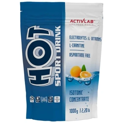 Abbildung von Activlab Hot Sport Drink 1000g Isotonisches Getränkepulver mit Elektrolyten und Vitaminen, Kohlenhydrate, Über 80 Portionen Unterstützung Regeneration nach intensivem Training, Orange