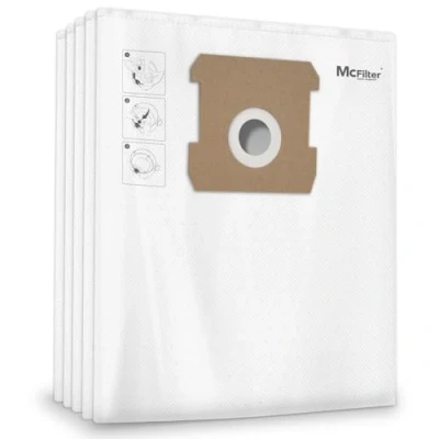 Abbildung von McFilter 10 Staubsaugerbeutel 12l kompatibel für ALLE Einhell Staubsauger geeignet TC VC 1812 Schmutzfangsack Zubehör f. Nass Trockensauger, Industriesauger Typ DSM 44