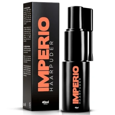 Abbildung von IMPERIO Haarpuder mit Matt Effekt für Frauen &amp; Männer Volumen Puder zum stylen und fixieren in Premium Friseur Qualität Look ohne zu verkleben (40ml)