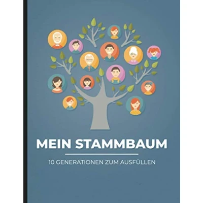 Abbildung von Mein Stammbaum: 10 Generationen zum Ausfüllen. Los geht’s zur Suche nach der eigenen Familiengeschichte.
