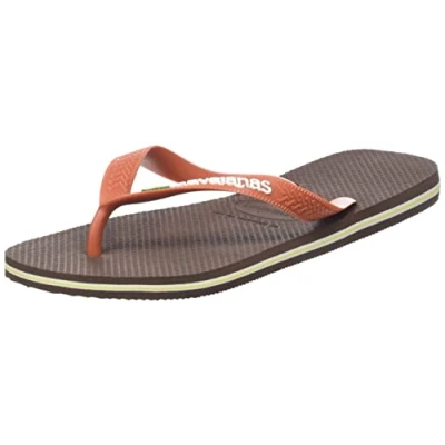 Abbildung von Havaianas Unisex Brasil Logo Flip Flops, Dark Brown Ceramic, 35/36 EU