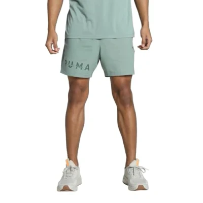Abbildung von PUMA Unisex M CLOUDSPUN Branded 5&quot; Short Gestrickte Shorts, Green Moon,