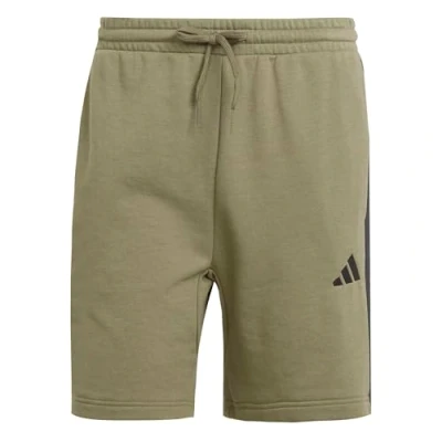 Abbildung von adidas Herren Essential Three Stripes French Terry Short, Olive strata/Black, XXL