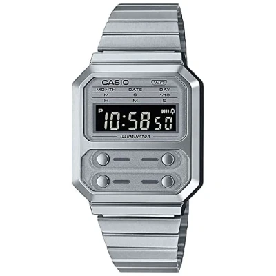 Abbildung von Casio Unisex Digitaluhr silvercoloured, Größe: One Size, Silver coloured