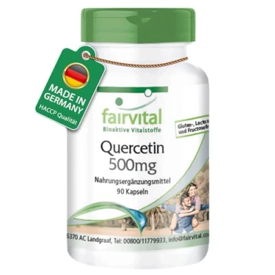 Abbildung von Fairvital Quercetin 500mg Kapseln 90 HOCHDOSIERT VEGAN Antioxidans