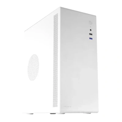 Abbildung von Tacens NOVAX, Ultra kompaktes Micro ATX PC Gehäuse, Robustes Ganzmetall Design, 1x 80mm Lüfter Hinten, Mini Tower Gehäuse mit Großer Interner Kapazität, Weiß