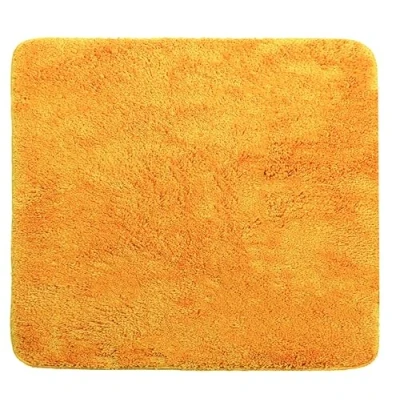 Abbildung von Brandsseller Badezimmermatte 50x50 cm Badteppich Badematte Badvorleger Duschvorleger waschbar rutschfest weiche Mikrofaser quadratisch Orange