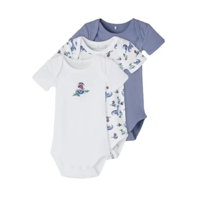 Abbildung von Name it Nbmbody WILD WIND DINO 3 PACK Body für Kinder, Größe: 50, Blue