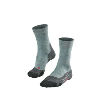 Abbildung von FALKE Damen Wandersocken TK2 Explore Melange W So Wolle Funktionsmaterial antiblasen dick 1 Paar, Blau Smoke Blue 6333, 37 38