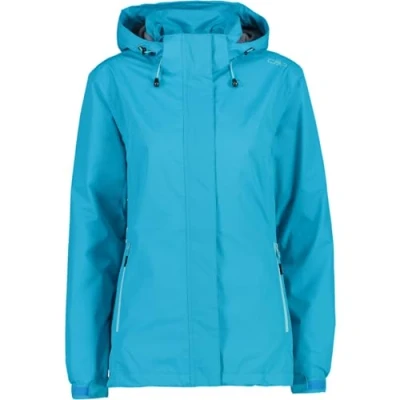 Abbildung von CMP Ripstop Regenjacke für Damen mit abnehmbarer Kapuze, hawaiisch, D38