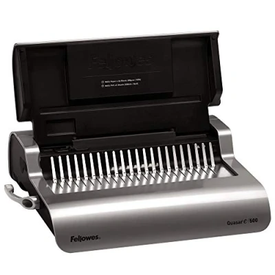 Abbildung von Fellowes 5620901 Büro Plastikbindegerät Quasar E 500 grau/platin