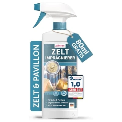 Abbildung von PLINTEX® 580ml Zelt &amp; Pavillon Imprägnierung Imprägnierspray für Zelte, Markisen, Sonnenschirm oder Pavillons effektiver Flächen Nahtdichter Zelte dermatologisch getestet atmungsaktiv