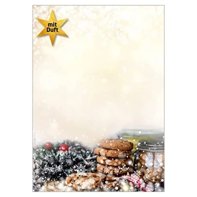 Abbildung von SIGEL DP304 Briefpapier Weihnachten Besonderheit mit weihnachtlichem Zimtduft Winter Smell DIN A4 25 Blatt Motivpapier