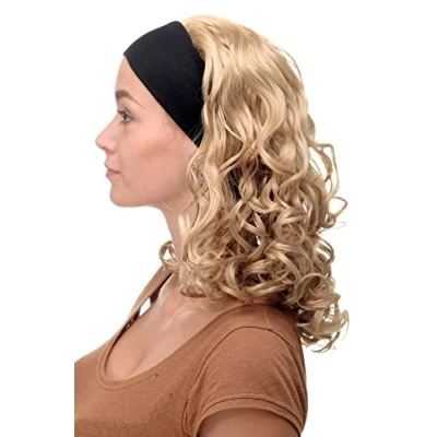 Abbildung von WIG ME UP Damenperücke Perücke Stirnband (fest) voluminöse Lockenpracht schulterlang Blond Hellblond BRO 704 24B Länge: ca. 35 cm