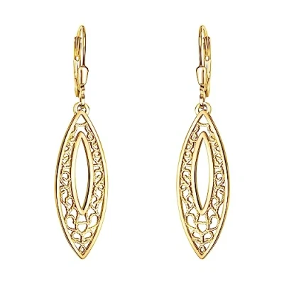 Abbildung von SOFIA MILANI Damen Ohrringe 925 Silber vergoldet/golden Ovales Ornament Ohrhänger E2073
