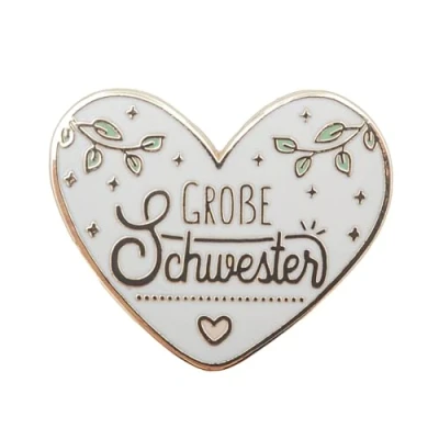 Abbildung von Manahia Emaille Anstecknadel Geschenk Große Schwester Schmuck Geburtsankündigung Zukünftige Anstecknadel, Brosche Schwangerschaftsankündigung