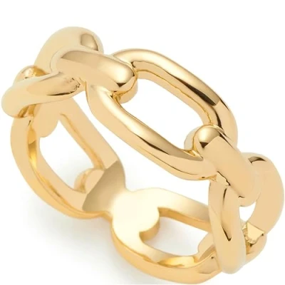 Abbildung von Leonardo Jewels Ring Mathilde, Band aus goldfarbenem Edelstahl, Gr. 17 (53), trendiger Kettenglieder Look, Chunky Chain, Damen Schmuck, 024269
