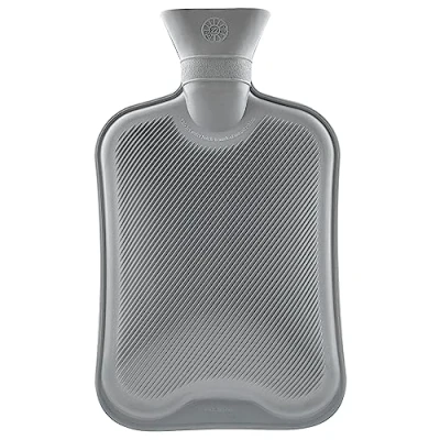 Abbildung von Wärmflasche Ohne Bezug, 2er und 3er Pack Wärmflaschen Groß 1.8L Gummi, Hot Water Bottle Robust Langlebig aus Naturkautschuk, Bettflasche für Kinder Erwachsene (Gris, 1 pack)