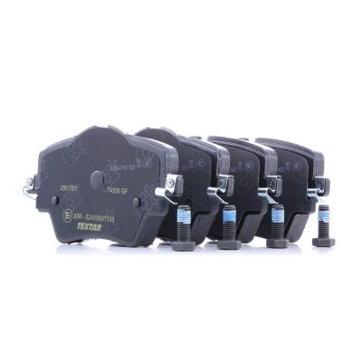Abbildung von TEXTAR 2561701 Bremsbelagsatz für Verschleißwarnanzeiger vorbereitet mit Bremssattelschrauben BMW: X1, 2 Gran Tourer, 3 Saloon, MINI: Hatchback