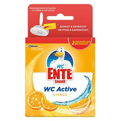 Abbildung von WC Ente Active Einhänger Nachfüller, Citrus, 2er Pack, (2 x 40g)