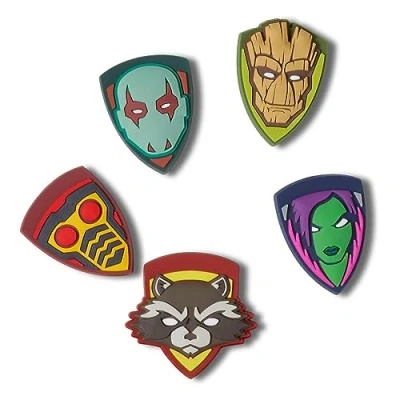 Abbildung von Crocs Unisex Erwachsene 5 Pack Marvel Shoe Charms Jibbitz for Schuhanhänger, Guardians of The Galaxy