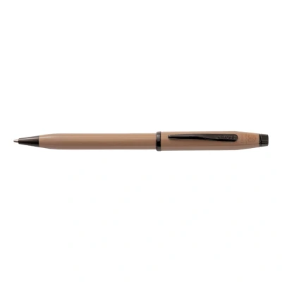 Abbildung von Cross Century II Kugelschreiber (Strichstäke M, Schreibfarbe: schwarz, inkl. Premium Geschenkbox), Earthy Beige/Schwarz PVD