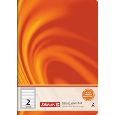 Abbildung von BRUNNEN Schulheft Premium Vivendi A5, Lineatur 2, 16 Blatt, orange