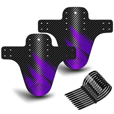 Abbildung von NICEDACK Schutzbleche Mountainbike,Mountainbike Spritzschutz, MTB Vordere und Hintere Kompatible Mudguard,Fahrrad Zubehör Mud Guard Fit 20 26 27 27.5&quot; 29 Zoll Fat Bike (Violett)