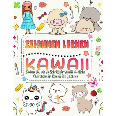 Abbildung von zeichnen lernen Kawaii: Buchen Sie, wie Sie Schritt für niedliche Charaktere im Kawaii Stil zeichnen.