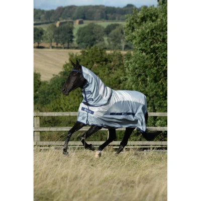 Abbildung von Bucas Fliegendecke Buzz Off Rain Abnehmbarer Hals Silber