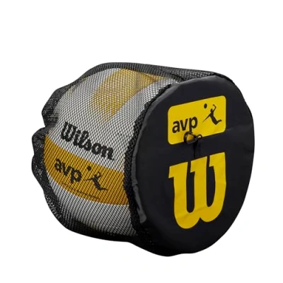 Abbildung von Wilson Balltasche Volleyball AVP, Ballnetz für 1 Volleyball, Mit 2 Clips stabilen und sicheren Halt, Atmungsaktives Mesh Design