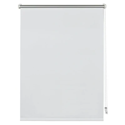 Abbildung von Deco Company Rollo mit Thermo Rückseite zum Klemmen, Verdunklungsrollo ohne Bohren, Höchste Lichtreflexion, Hitzeschutz, Energiesparend, Weiß, 50 x 150 cm (BxH)