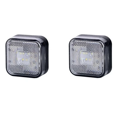 Abbildung von BUL BARS 2 x 4 SMD LED Weiß Begrenzungsleuchte Seitenleuchte 12V 24V mit E Prüfzeichen Positionsleuchte Auto LKW PKW KFZ Lampe Leuchte Licht Front Universal