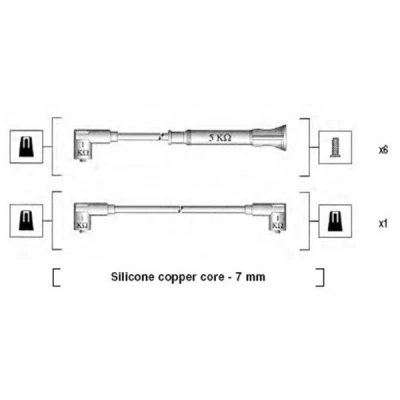 Abbildung von MAGNETI MARELLI 941075040546 Zündkabelsatz BMW: 3 Saloon, 5 Saloon
