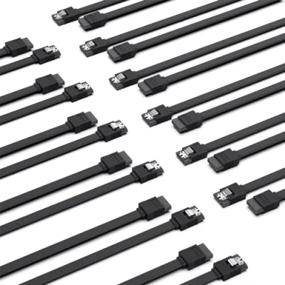 Abbildung von BENFEI SATA III Kabel, 12 Stück, 6Gbps, gerade, HDD SDD Datenkabel mit Arretierung, 45,7 cm für HDD, SSD, CD Treiber, Writer
