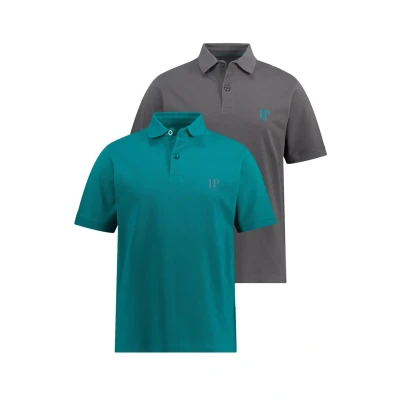 Abbildung von JP1880 Grosse GRÖSSEN BIS 7XL 2ERPACK Seitenschlitze Regular FIT Poloshirt, Herren, Größe: XL, Petrol