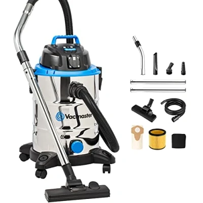 Abbildung von Vacmaster VQ1530SFDC 3in1 Nass und Trockensauger Bodenstaubsauger, Starke Saugleistung, Wasserablassöffnung, Edelstahl 1500W 30L