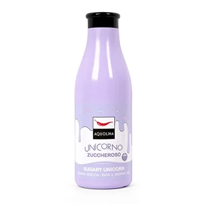 Abbildung von Aquolina Duschgel zuckersüßes Einhorn. Cremiges, leichtes Schaumbad, das schnell aufgenommen wird 500 ml