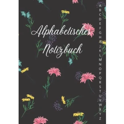 Abbildung von Alphabetisches Notizbuch: A5 liniert mit alphabetischen Registerkarten von A bis Z und Inhaltsverzeichnis