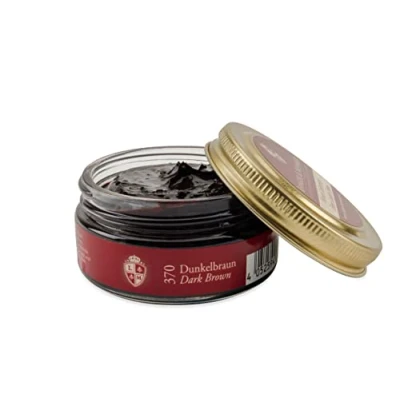 Abbildung von Langer &amp; Messmer feinste Ledercreme zur Glattlederpflege hochwertige Schuhcreme Für die Schuhpflege 50ml alle Glattlederschuhe geeignet Dunkelbraun