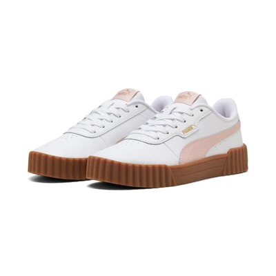 Abbildung von Puma Carina 3.0 Sneaker low, Damen, Größe: 40.5, White/mauve mist Leder und lederimitat