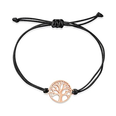 Abbildung von Nuoli® Lebensbaum Armband Damen Rosegold (verstellbar bis 20cm) Baum des Lebens Frauen
