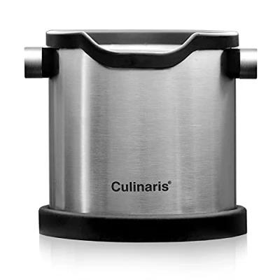 Abbildung von Culinaris Espresso Abschlagbehälter Coffee Knock Box Edelstahl Abschlagbox Abklopfbehälter Kaffeemaschinenzubehör (Edelstahl)