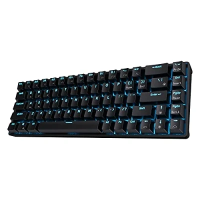 Abbildung von RK ROYAL KLUDGE RK68 Hot Swappable 65% kabellose mechanische Tastatur, 68 Tasten kompakte Bluetooth Gaming Tastatur mit eigenständigen Pfeil /Steuerungstasten, Leisen Roten Schalter, Schwarz